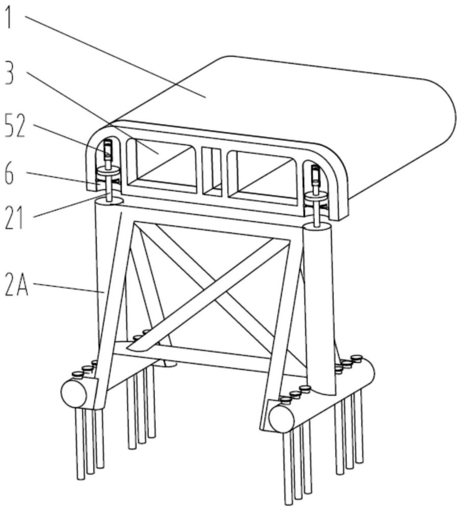 一种有桩基和隔震顶柱的悬浮隧道的制作方法